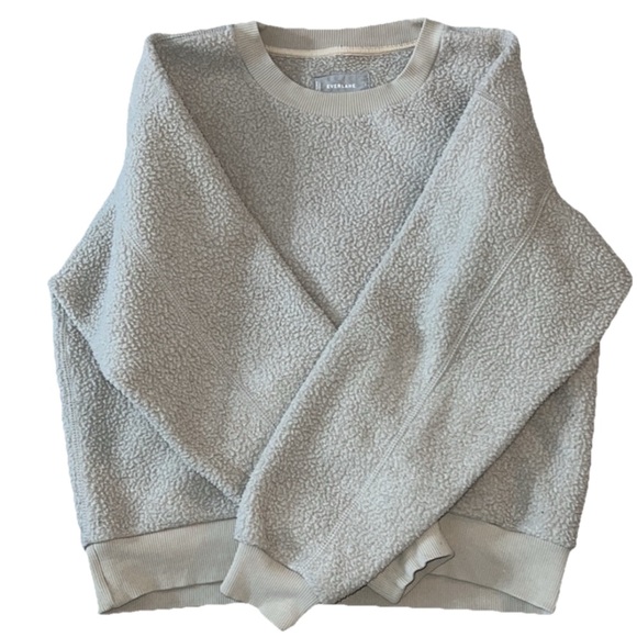 Everlane The Renew Fleece Raglan Sweatshirt Oat Size Small - Picture 6 of 9